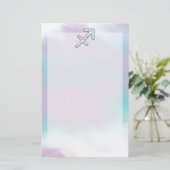 Sagittarius Zodiac Symbol Moeder parelstijl Briefpapier (Staand voorkant)