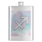 Sagittarius Zodiac Symbol Moeder parelstijl Heupfles (Voorkant)