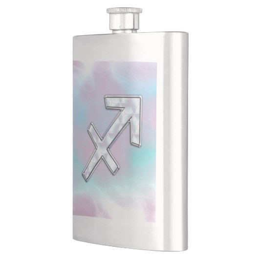 Sagittarius Zodiac Symbol Moeder parelstijl Heupfles (Links)