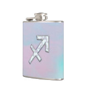Sagittarius Zodiac Symbol Moeder parelstijl Heupfles (Links)