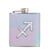 Sagittarius Zodiac Symbol Moeder parelstijl Heupfles (Voorkant)