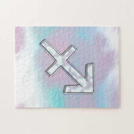 Sagittarius Zodiac Symbol Moeder parelstijl Legpuzzel (Horizontaal)