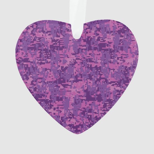 Sagittarius Zodiac Symbol on Fuchsia Digital Camo Ornament (achterkant)