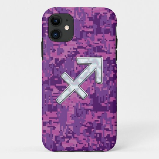 Sagittarius Zodiac Symbol Pink Digital Camouflage Case-Mate iPhone Case (Achterkant)