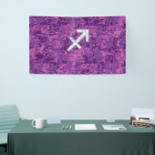 Sagittarius Zodiac Symbol Pink Digital Camouflage Spandoek (Beurs)