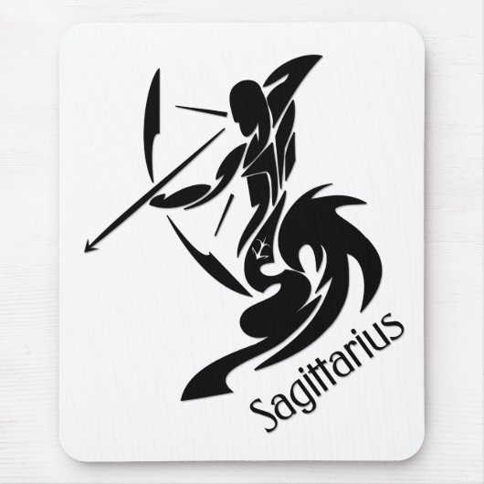 Sagittarius Zodiac Symbool en Sign Muismat (Voorkant)