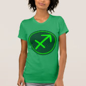 Sagittarius Zodiac Symbool Groene Mix T-shirt (Voorkant)