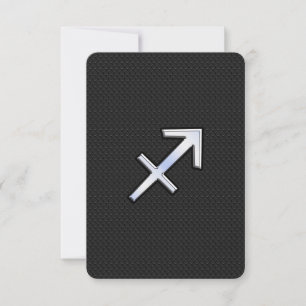 Sagittarius Zodiac Symbool op zwarte slangenhuid