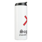 Sagittarius zodiac-teken thermosbeker (Gedraaid links)