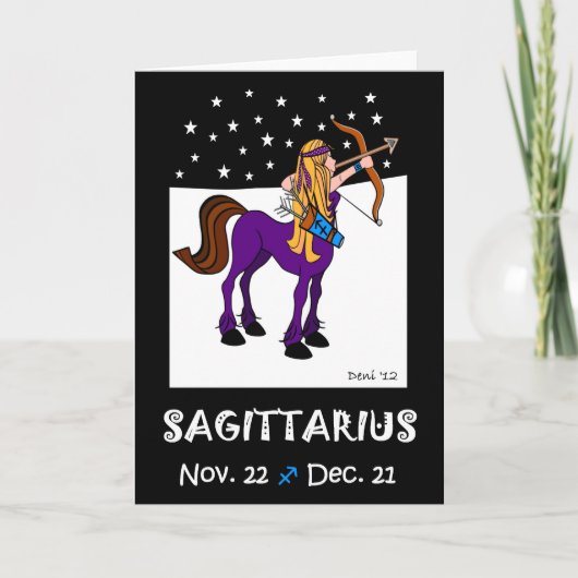 SAGITTARIUS - ZODIAC-WENSKAART KAART (Voorkant)