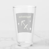 Sagittariussymbool glas (Achterkant)
