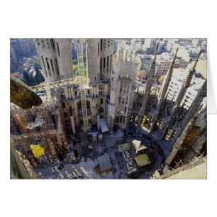 Sagrada familia, aérien, Barcelone, Espagne