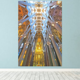 Sagrada Familia architectuur, Barcelona Canvas Afdruk