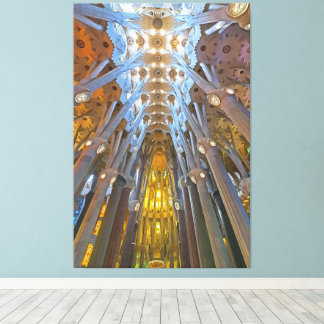 Sagrada Familia architectuur, Barcelona Canvas Afdruk