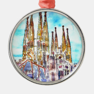 Sagrada Familia Barcelona Metalen Ornament