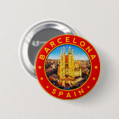 Sagrada Familia Barcelona Ronde Button 5,7 Cm (Voorkant /achterkant)