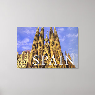 Sagrada Familia   Barcelona, Spanje Canvas Afdruk