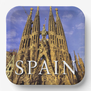 Sagrada Família Barcelona, Spanje Papieren Bordje