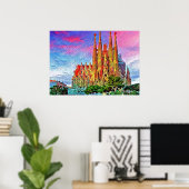 Sagrada Familia, Barcelone, Spain, Poster (Bureau à domicile)