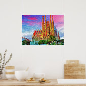 Sagrada Familia, Barcelone, Spain, Poster (Cuisine)
