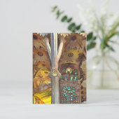 Sagrada Familia. Binnenkant. Aanzicht 11. Briefkaart (Staand voorkant)