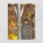 Sagrada Familia. Binnenkant. Aanzicht 11. Briefkaart (Voorkant)