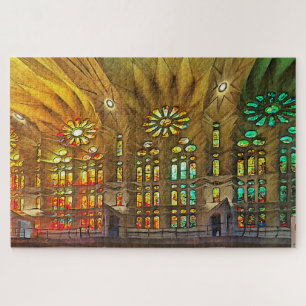 Sagrada Familia. Binnenkant. Aanzicht 19. Legpuzzel