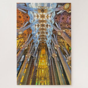 Sagrada Familia. Binnenkant. Aanzicht 21. Legpuzzel