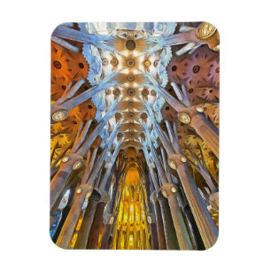 Sagrada Familia. Binnenkant. Aanzicht 21. Magneet