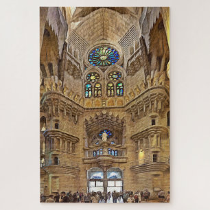 Sagrada Familia. Binnenkant. Aanzicht 32. Legpuzzel