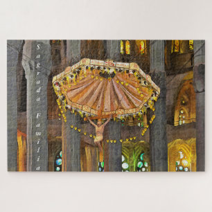 Sagrada Familia. Binnenkant. Aanzicht 4. Legpuzzel