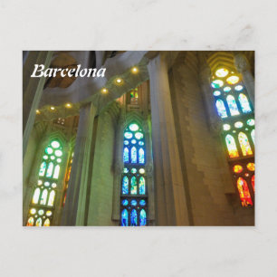 Sagrada Familia. Binnenkant Briefkaart
