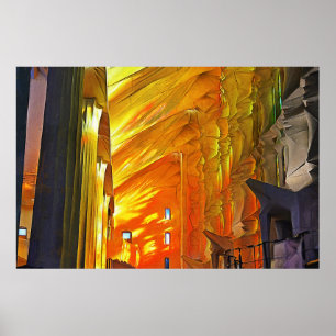 Sagrada Familia. Binnenkant. View 2. Poster