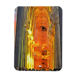 Sagrada Familia. Binnenshuis. Uitzicht 1. Magneet