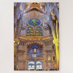 Sagrada Familia. Binnenshuis. Uitzicht 24. Legpuzzel