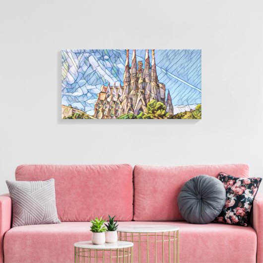 Sagrada Familia door Mirsat Karabel Canvas Afdruk (Insitu (Woonkamer))
