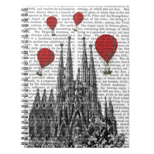 Sagrada Familia en Rode Hete Luchtballonnen Notitieboek