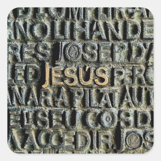 Sagrada Familia Jesus Door Vierkante Sticker