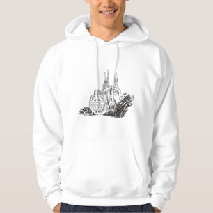 Sagrada Familia schetsillustratie Hoodie