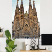 Sagrada Familia. Uitzicht 3. Poster (Thuiskantoor)