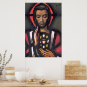 Sagrado Corazón Original Oils Artwork Impresiones Poster (Keuken)