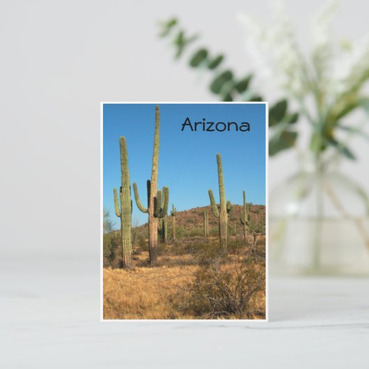 Saguaro cactus, Arizona - briefkaart (Staand voorkant)