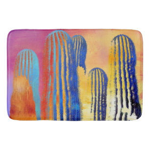 Saguaro Cactus Colorful Southwestern Desert Badmat