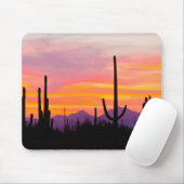 Saguaro Cactus Forest op Sunset Muismat (Met muis)