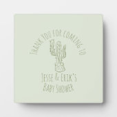 Saguaro Cactus Hand Drawn Green Baby shower Fotoplaat (Voorkant)