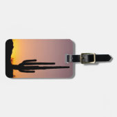 Saguaro Cactus op Sunset Bagagelabel (Voorkant horizontaal)