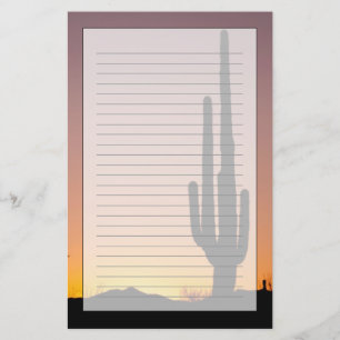 Saguaro Cactus op Sunset Briefpapier