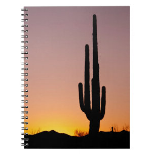 Saguaro Cactus op Sunset Notitieboek
