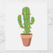 Saguaro-cactus-Plant Wijn Etiket (Enkel label)