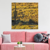 Saguaro Cactus Sonoran Desert in Springtime 24x24 Canvas Afdruk (Insitu (Woonkamer))